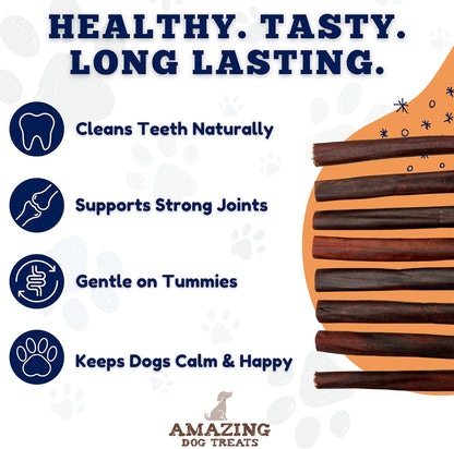 Amazing Dog Treats 6 Inch Collagen Stick - (50 Count)- Collagen Sticks for Dogs - No Hide Dog Bones