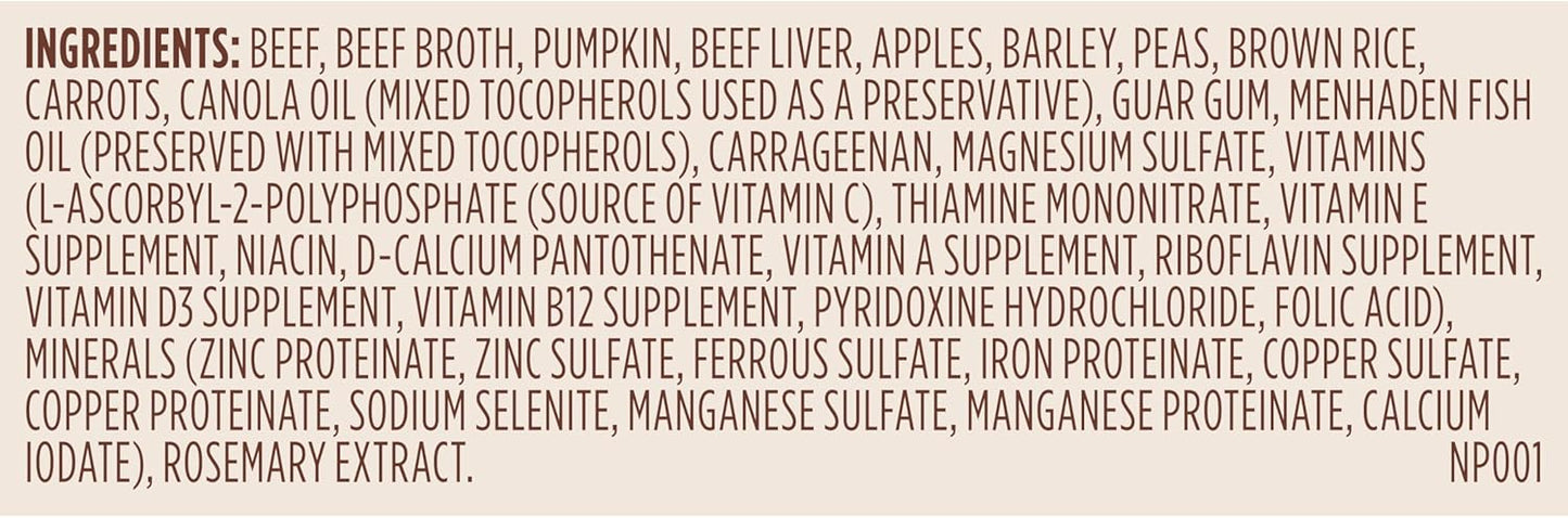 Nutrish Real Beef & Pumpkin Recipe Whole Health Blend Premium Paté Wet Dog Food, 13 oz. Can, 12 Count, Packaging May Vary (Rachael Ray)