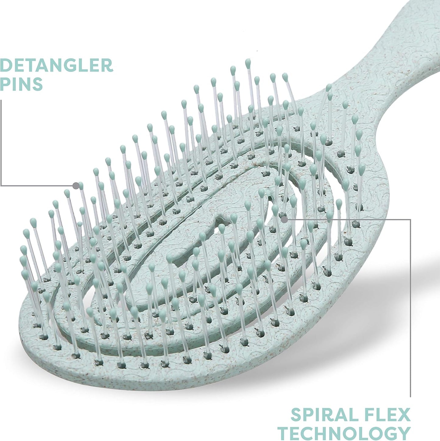 BioSilk for Pets Eco-Friendly Detangling Pin Brush for Dogs in Mint Green | Easy to Hold Ergonomic Handle Dog Brushes, Wet or Dry Dog Hair Brush, Light Blue (FF12806),Gray/Black