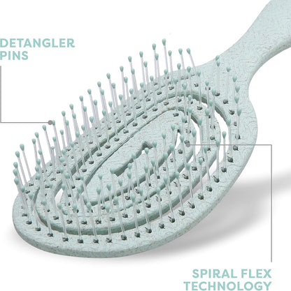 BioSilk for Pets Eco-Friendly Detangling Pin Brush for Dogs in Mint Green | Easy to Hold Ergonomic Handle Dog Brushes, Wet or Dry Dog Hair Brush, Light Blue (FF12806),Gray/Black