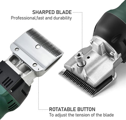 Horses Clippers,500w Professional Horse Clippers Heavy Duty Body Clipping, Sheep Shears for Dogs, Horse, Cattle, Farm Livestock Pet Grooming