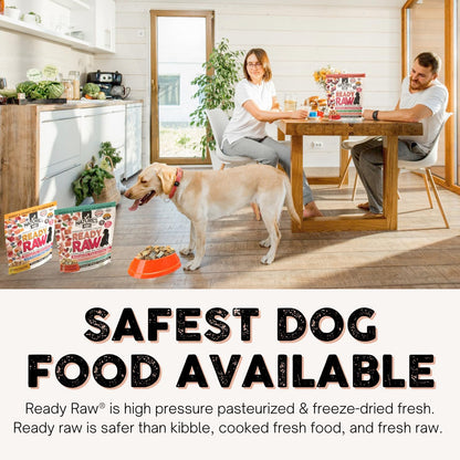 Nature's Diet Ready Raw : Freeze-Dried Raw Dog Food, Salmon & Whitefish, Human Grade, High Pressure Pasteurized (HPP), 96% Meat, Organ, Bone, Safe & Natural, Dry or Wet Feeding