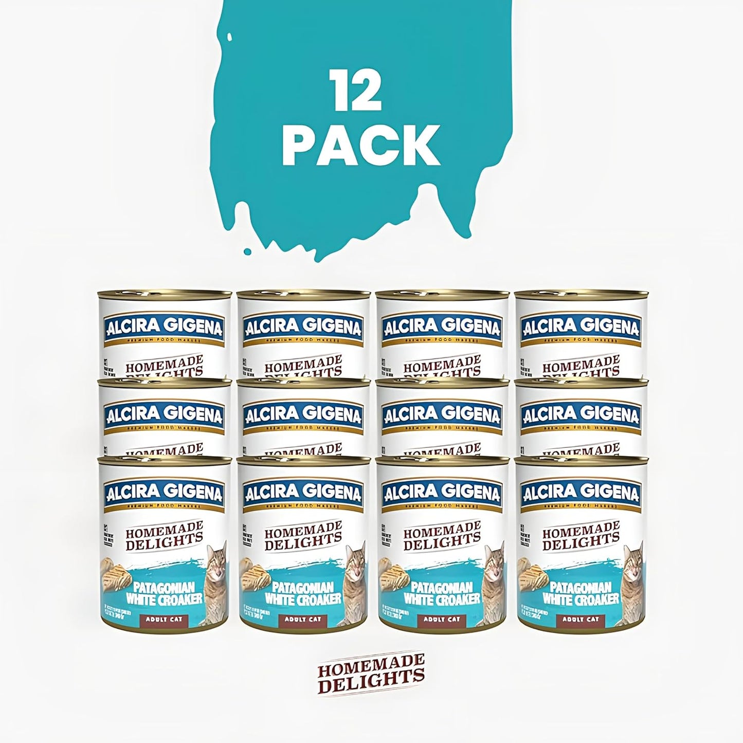 Wet Cat Food for Adult Cats, Patagonian White Croaker Recipe, High Protein Grain Free Canned Cat Food, Natural Balanced Nutrition, 11.99 oz Cans (Pack of 12)