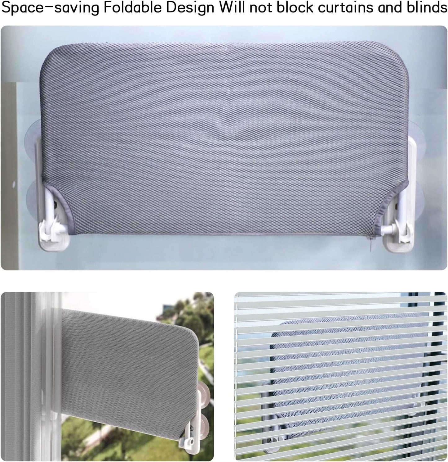 2PC Cat Window Perch Cordless Hammock Bed for Window with Metal Frame and Reversible Cover, Large Suction Cups Window Resting Seat for Indoor Cats (Cat Bed, M-2PC)