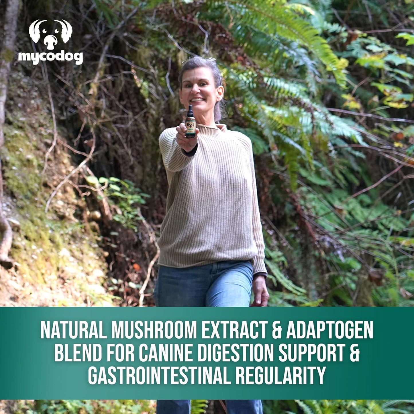 MycoDog Digest - Digestive Support Supplement for Dogs - Gut Health & Microbiome Balance - Probiotic Alternative with Functional Mushrooms and Adaptogens