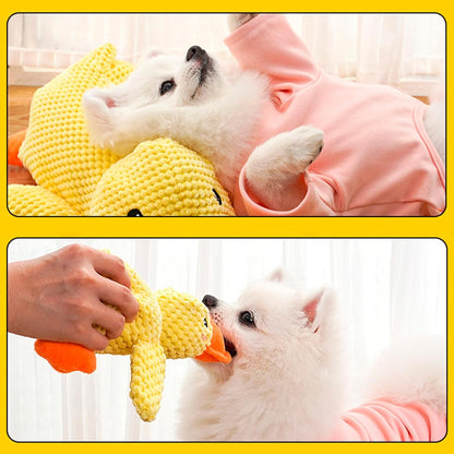 Quack Pack Trio: 3 Adorable Duck Toys Bundle, New Calming Duck Dog and Cat Toy, Emotional Support, Yellow, Plush, Interactive for Boredom, Dog and Cat Companion.
