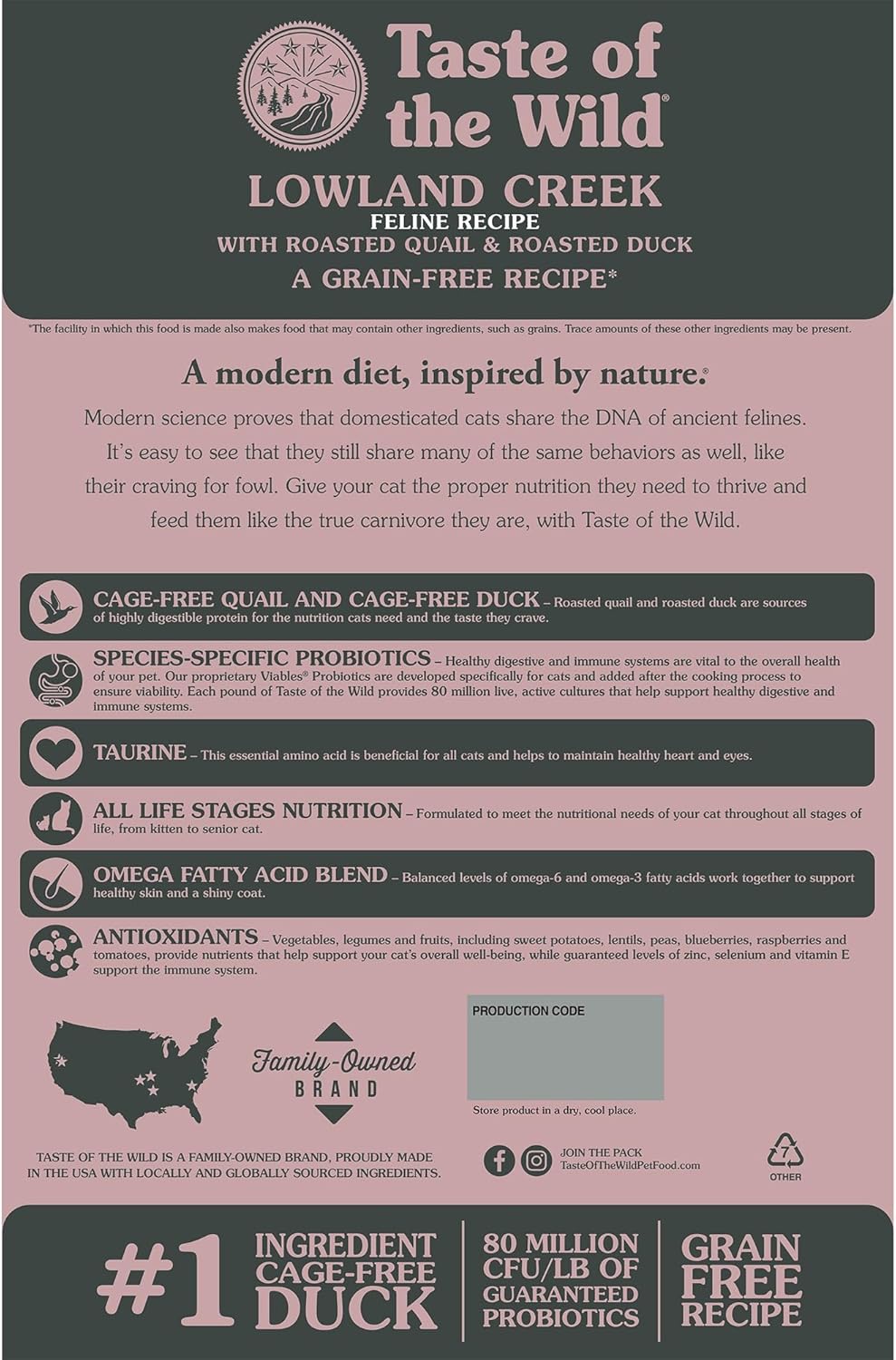 Taste of The Wild High Protein Real Meat Recipes Premium Dry Cat Food with Superfoods and Nutrients Like Probiotics, Vitamins and Antioxidants for Adult Cats and Kittens 5lb (Pack of 1)