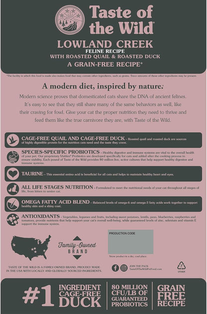 Taste of The Wild High Protein Real Meat Recipes Premium Dry Cat Food with Superfoods and Nutrients Like Probiotics, Vitamins and Antioxidants for Adult Cats and Kittens 5lb (Pack of 1)