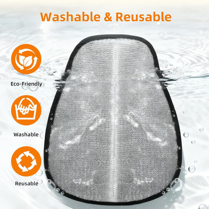 Auto Self-Cleaning Litter Box + Pet Hair Remover Glove Bundle, Open-Top Box with 10.5L Bin & Grooming Glove