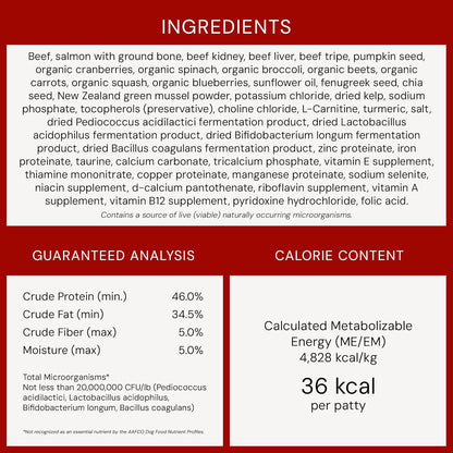 Stella & Chewy's Freeze Dried Raw Dinner Patties – Crafted for Puppies – Grain Free, Protein Rich Perfectly Puppy Beef & Salmon Recipe – 14 oz Bag