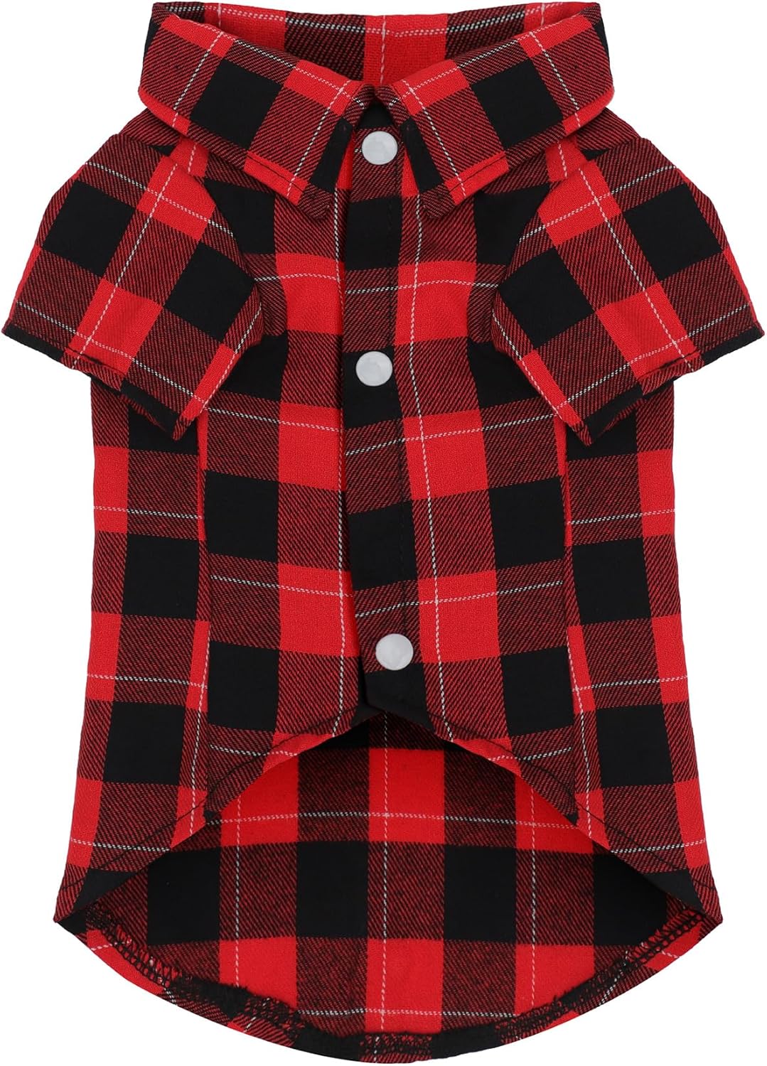 Paiaite Plaid Dog Shirt: Classic Checkered Style in Pure Cotton for Large, Medium, and Small Breeds, Comfort, Breathability, and Elegance. Perfect for Everyday Wear, and Photoshoots Red M