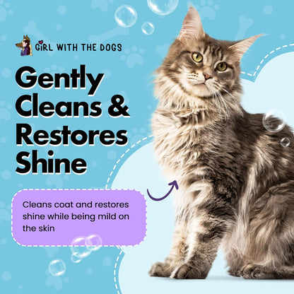 Girl With the Dogs Pure Fur! Sensitive Skin Pet Grooming Bundle - Made in USA - Dog Shampoo & Conditioner (16 oz Each) + Sprayer Nozzle