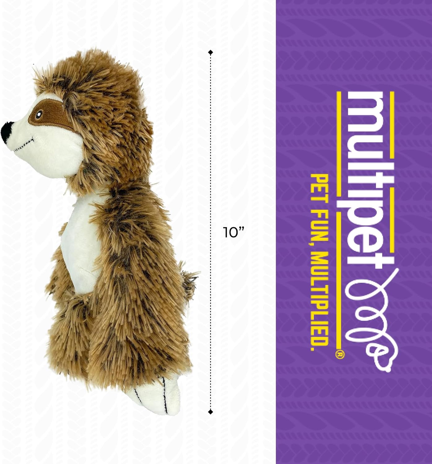 Multipet Bark Buddies Sloth Dog Plush Toy - Squeaky Dog Toy for All Dogs - Extra Soft Plush Dog Toy - Stuffed Animal Dog Toy for Cuddling & Playing - Cute Dog Pet Toy (10")