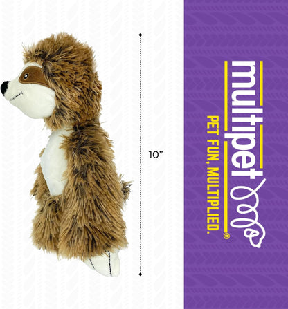 Multipet Bark Buddies Sloth Dog Plush Toy - Squeaky Dog Toy for All Dogs - Extra Soft Plush Dog Toy - Stuffed Animal Dog Toy for Cuddling & Playing - Cute Dog Pet Toy (10")