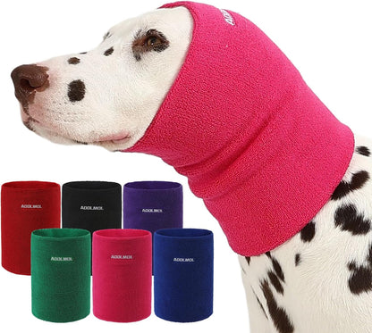 Dog & Cat Calming Hoodie – Soft Double-Layer Ear and Neck Cover for Anxiety Relief & Noise Protection, Elastic Pet Head Wrap for Grooming, Bath, Drying & Fireworks