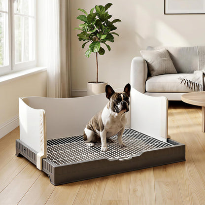 Oneluck Dog Litter Box with High Pee Walls,30" x 22" Indoor Puppy Pee Pad Holder,Protection Wall Every Side for No Leak, Spill, Accident