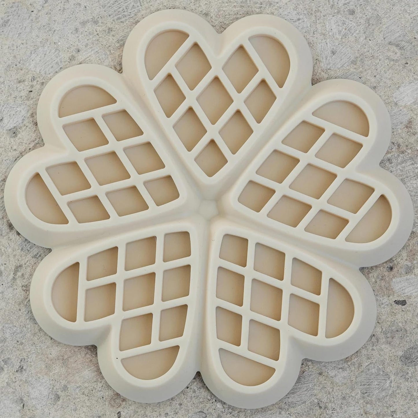 Hide & Seek Slow Feeder - Buttercream - Dog & Pet, Meal & Treat Feeding Accessory, Fits in Most 8" Bowls, Suction Base, Food-Grade Silicone