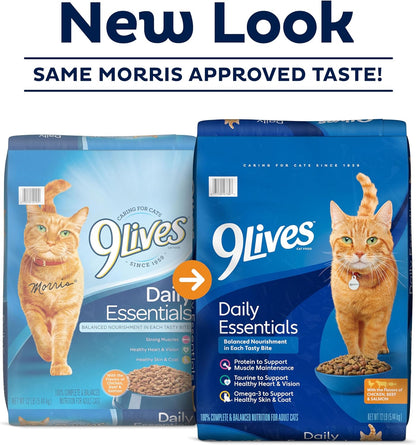 9Lives Daily Essentials Dry Cat Food, 28 Pound Bag