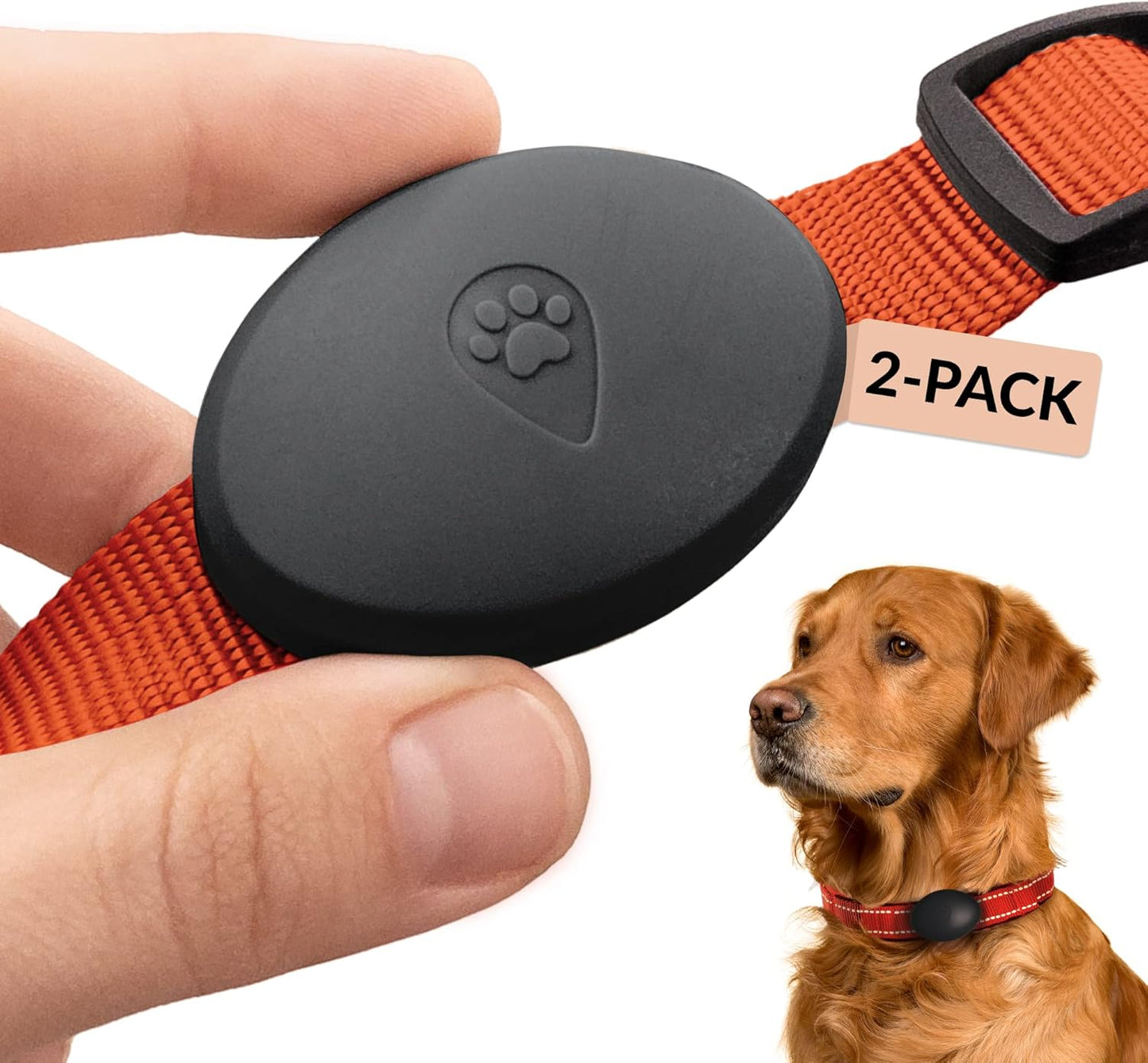 Holder Compatible with Airtag for Dog Collar, 2 Pack – Waterproof and Durable Case That Protects Your Airtag – Fits All Dog and Cat Collars – Airtag Not Included