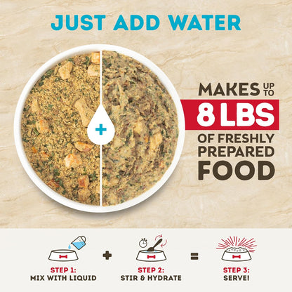 Only Natural Pet MaxBlends Grain Free Beef Recipe Dehydrated Dog Food Formula - High Protein Homemade Stew, Nutrient-Dense Meal for Canine Health - Beef RecipeFlavor - 2 lb Bag (Makes 8 lbs)