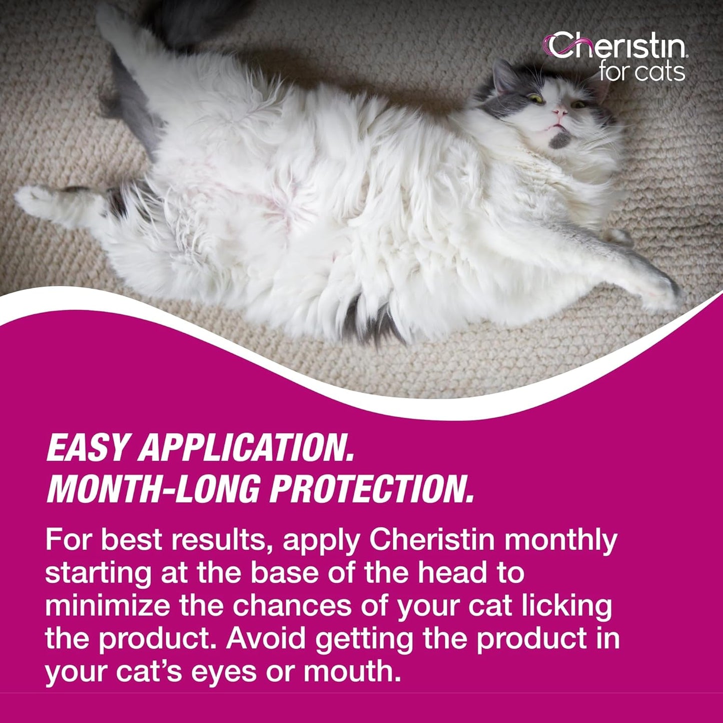 Cheristin Flea Treatment & Prevention for Cats | Fast acting topical flea treatment for cats over 1.8 lbs | 1 Count