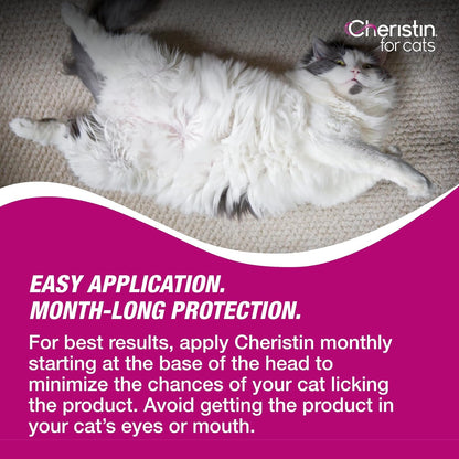 Cheristin Flea Treatment & Prevention for Cats | Fast acting topical flea treatment for cats over 1.8 lbs | 1 Count