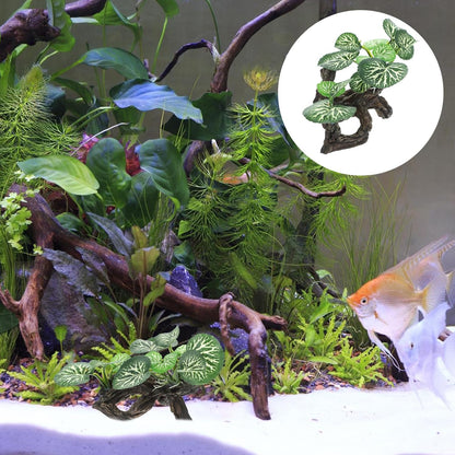 Reptile Terrarium Plant Artificial Plant Ornament Décor for Lizard Box and Fish Tank Habitat Decoration