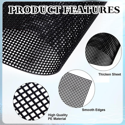 8Pcs Plastic Mesh Canvas Sheets Embroidery Aquarium Fish Tank Divider Plastic Grid Isolation Board Partition Net Pane Separator Filter Bottom Tray,20 Pcs Binding Bars Sliding Bars ,Crochet Projects