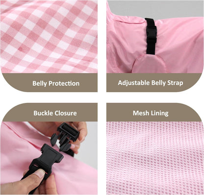 MAMORE Dog Raincoat Waterproof, Lightweight Adjustable Dog Rain Coat Hooded Poncho with Reflective Strip for Large Medium Small Dogs (Pink, X-Large)