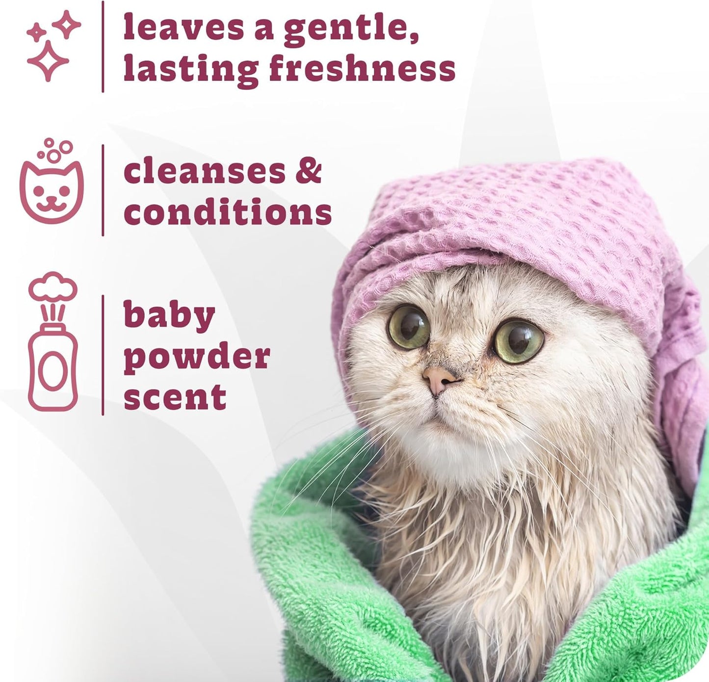 Espree Gentle Fresh Kitten Shampoo & Conditioner, Tearless Formula with Aloe Vera, Sulfate-Free, Paraben-Free, Harsh Chemical and Dye-Free, Safe for Sensitive Skin, 12oz