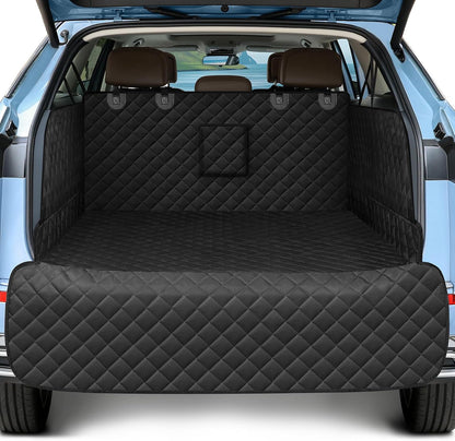SUV Cargo Liner for Dogs, Waterproof Pet Cargo Cover with Bumper Flap Protector, Scrachproof Non-Slip Dog Seat Mat for SUVs Sedans Vans, Large Size Universal Fit