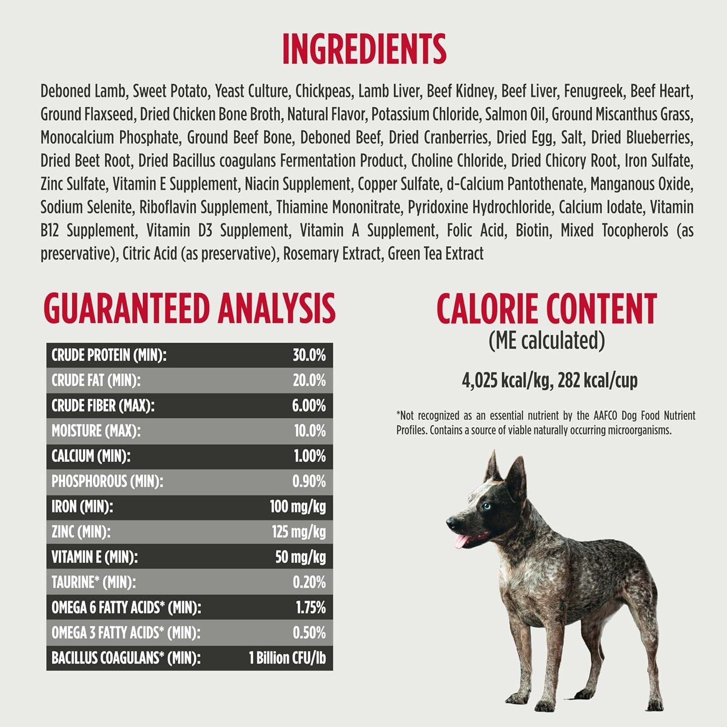 Nulo Freeze-Dried Raw+ Adult Dog Food, Lamb, 5 lb Bag