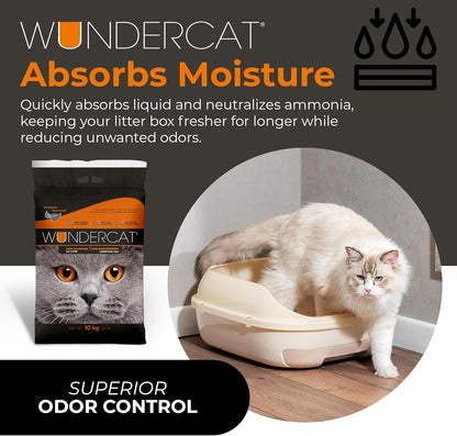 Progressive Planet Wundercat Non-Clumping Cat Litter, 40lbs - Lightweight & Food-Grade Diatomaceous Earth Litter - Superior Moisture & Odor Absorption - Low-Tracking