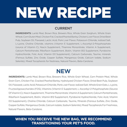 Hill's Science Diet Adult 1-6, Adult 1-6 Premium Nutrition, Dry Dog Food, Lamb & Brown Rice, 33 lb Bag