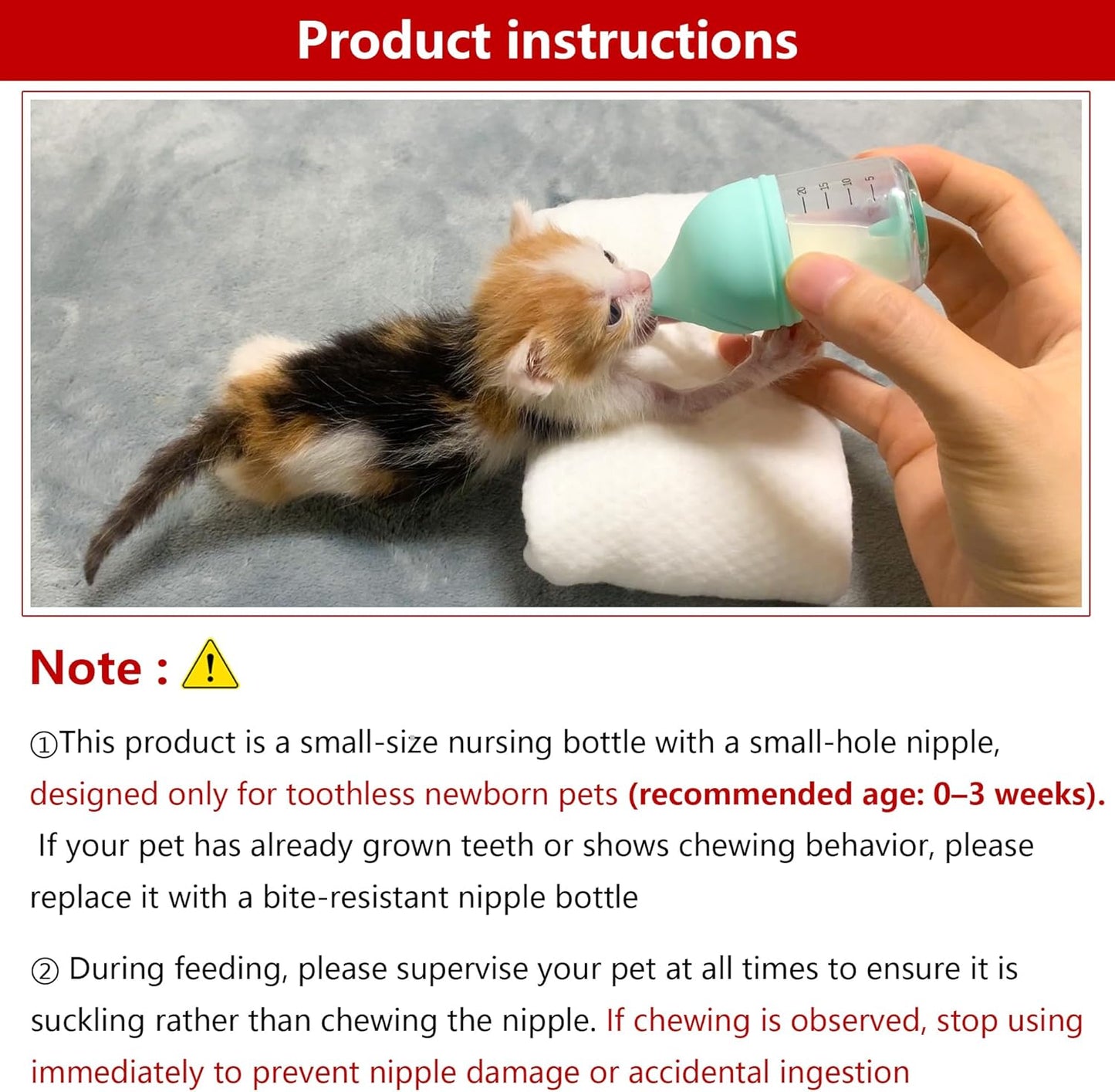 Puppy Bottles for Nursing，Kitten Bottles for Nursing，Pet Feeding Bottle，(Cyan - 20ml)