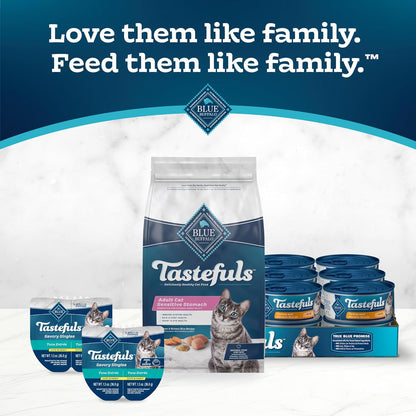 Blue Buffalo Tastefuls Adult Dry Cat Food Sensitive Stomach Formula, Made in the USA with Natural Ingredients, Chicken Recipe, 7-lb. Bag