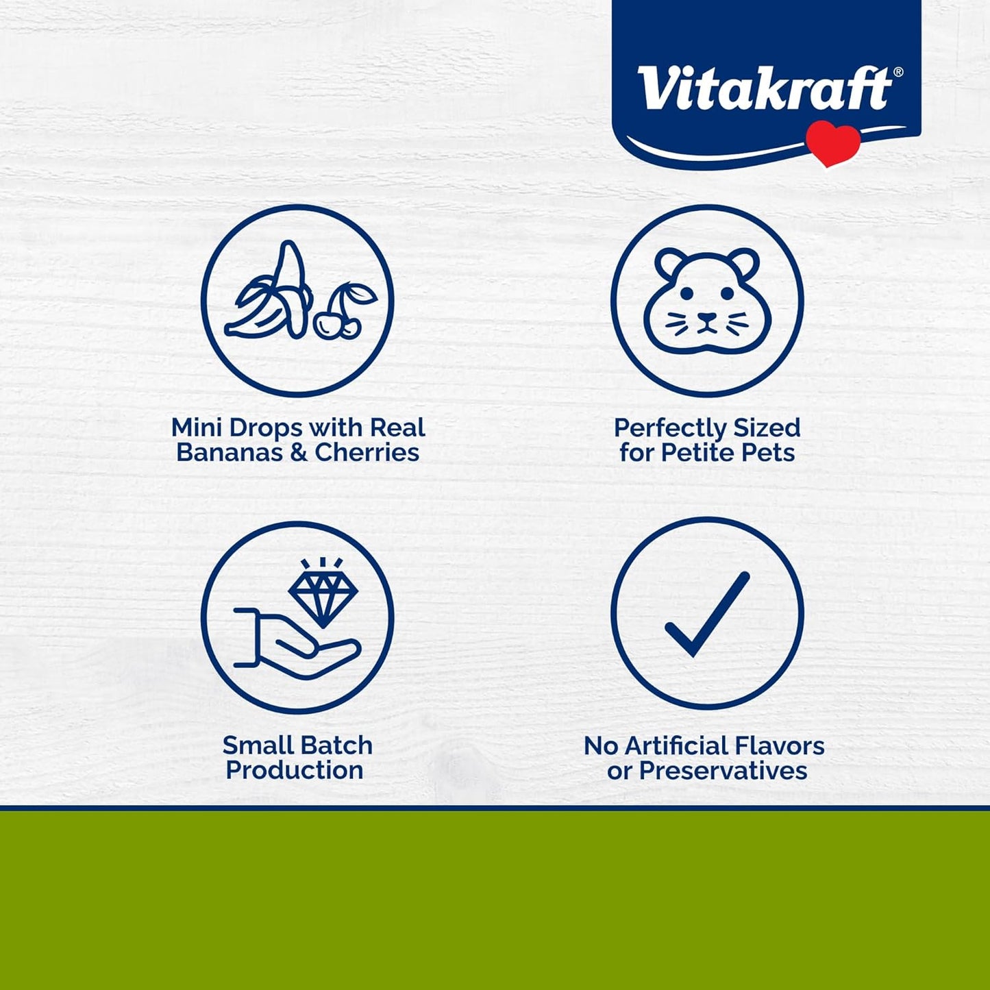 Vitakraft Mini Drops Cherry Banana Treats for Hamsters Rats Mice and Small Pets - Wholesome Small Animal Snacks with Real Fruit Flavor and Nutrient-Rich Goodness - 2.5 Ounce Pack