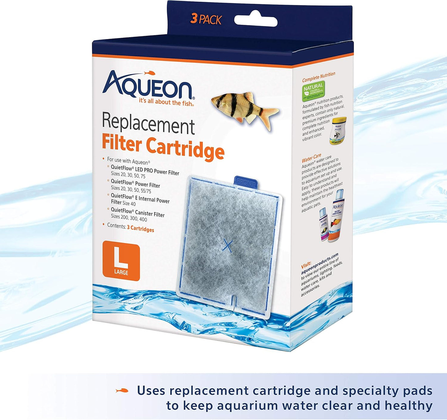 Aqueon QuietFlow 30 LED PRO Aquarium Fish Tank Power Filter For Up To 45 Gallon Aquariums