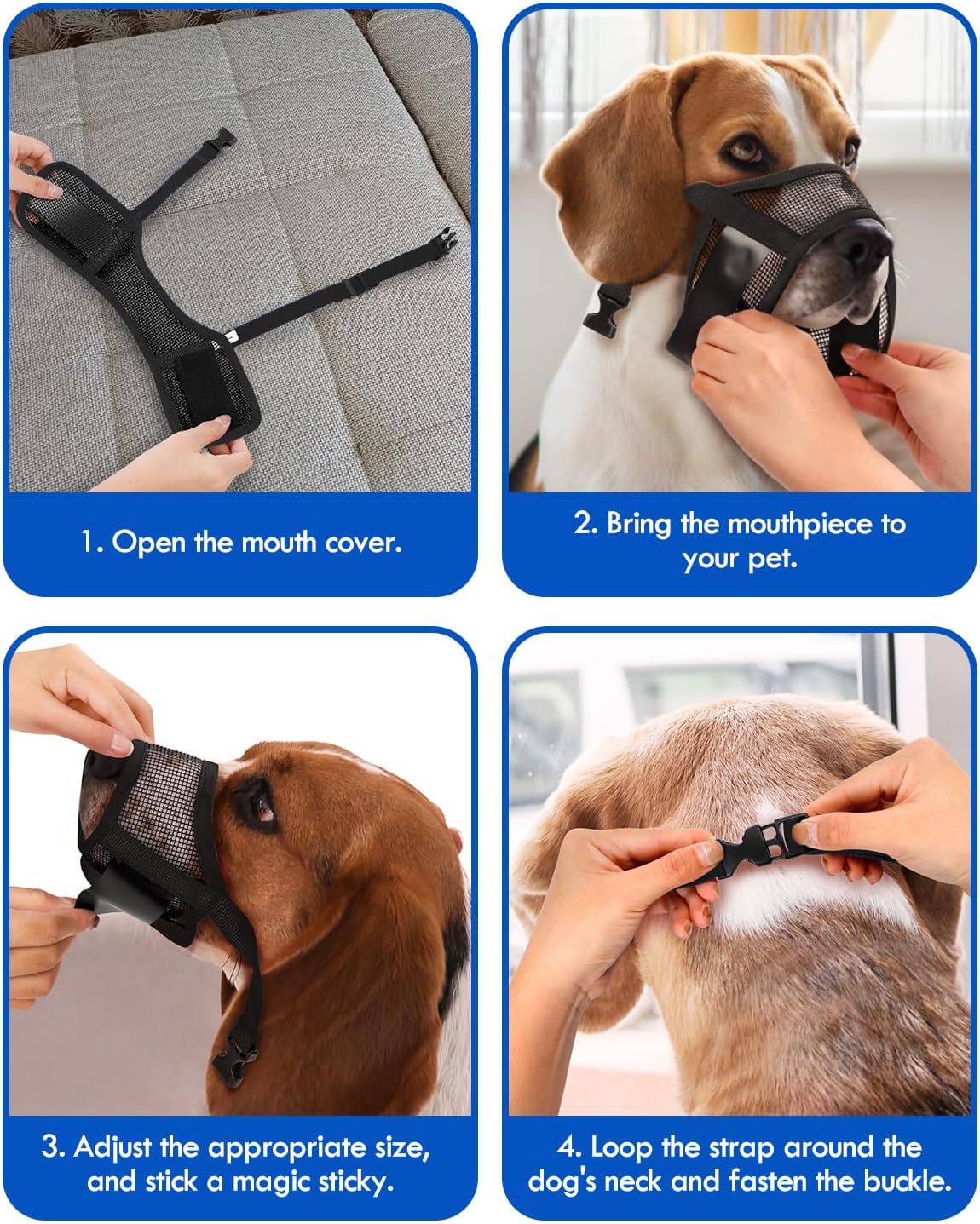 Dog Muzzle, Black-M-20251207