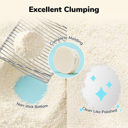 FUKUMARU 18LB Tofu Cat Litter Corn and 24LB Cassava Cat Litter, Natural Ingredients, Quick Clumping, Lightweight, 24/7 Odor Control