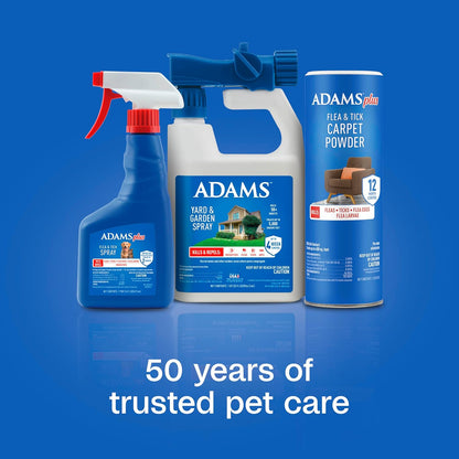 ADAMS Plus Flea & Tick Carpet Powder, Kills Fleas and Ticks On Contact, Kills All Stages of The Flea Life Cycle, 30 Day Protection, Freshens and Deodorizes, Treats Up to 400 Square Feet, 16 Ounces