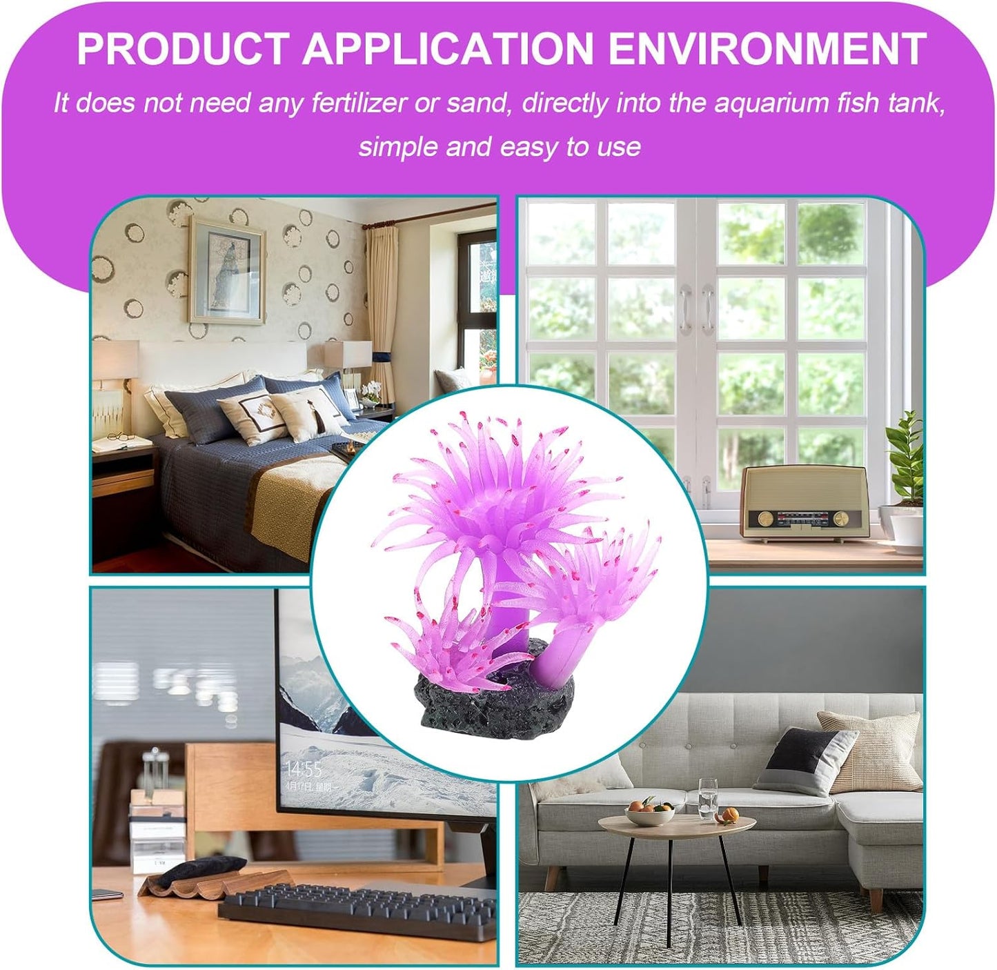 Artificial Aquarium Plant Plastic Coral Decoration Red Sh220S Fish Tank Plant Ornament for Home Aquarium Landscape Adornments