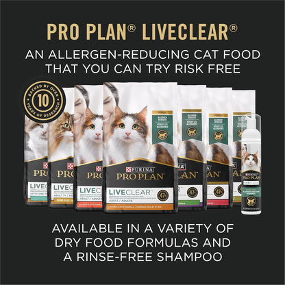 Purina Pro Plan Allergen Reducing, High Protein Cat Food, LIVECLEAR Chicken and Rice Formula