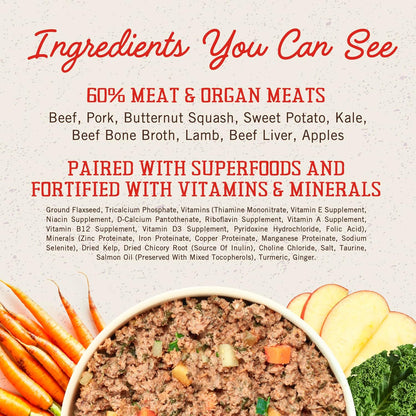 Stella & Chewy's FreshMade Frozen Fresh Grain-Free Meat-a-Palooza Dog Food, 16-oz pouch (Pack of 4)