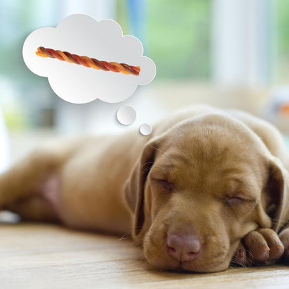 DreamBone Triple Flavor Twisties Chews for Dogs, 25 Count, Treat Your Dog to Rawhide-Free Chews Made with Real Chicken, Beef and Peanut Butter (Pack of 2)