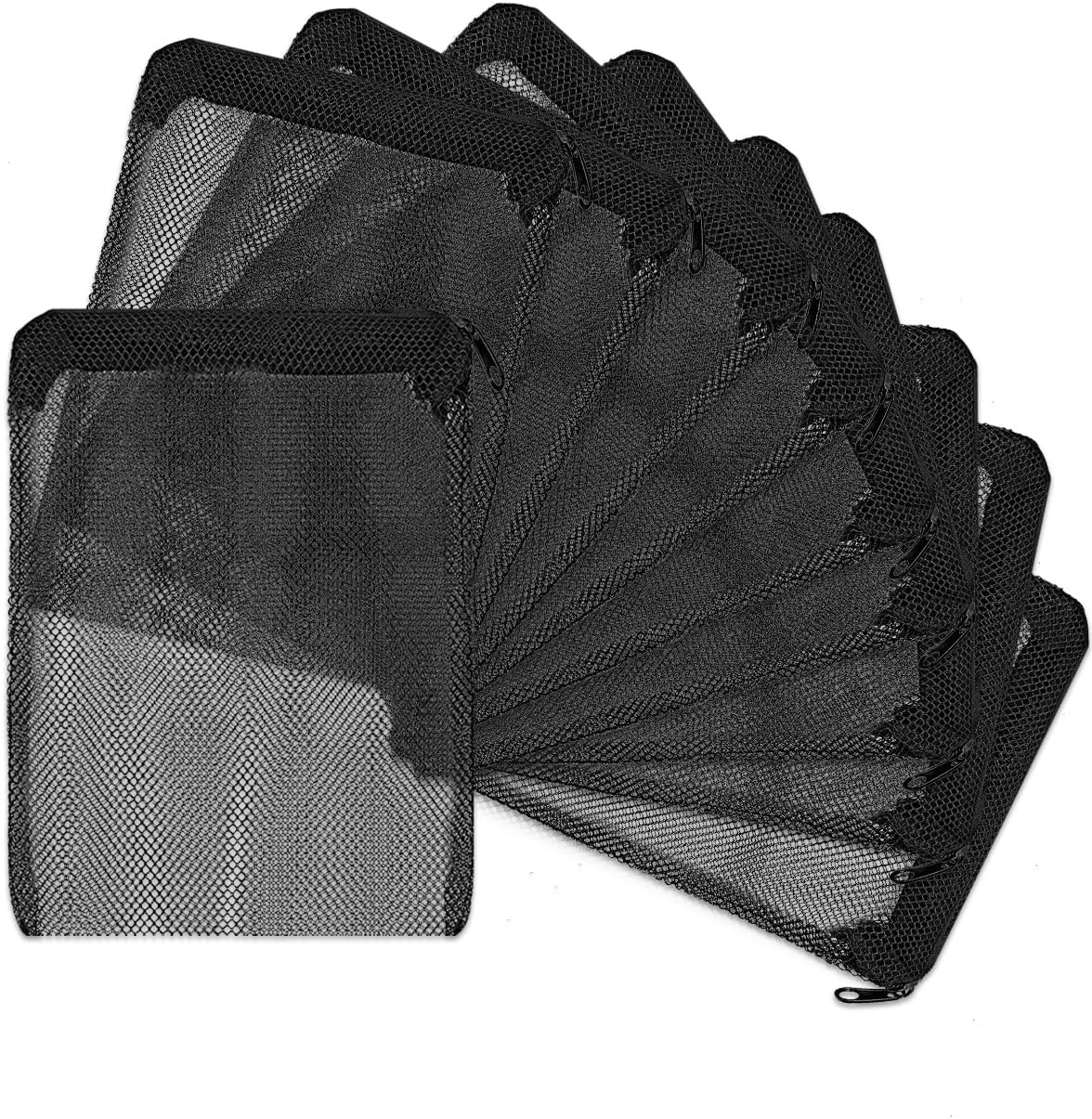 10 PCS Filter Bags for Fish Tank Large Hole, Durable Nylon Mesh Aquarium Media Bag, Reusable Zipper Filter Media Bag (7.9 x 5.5 Inch)