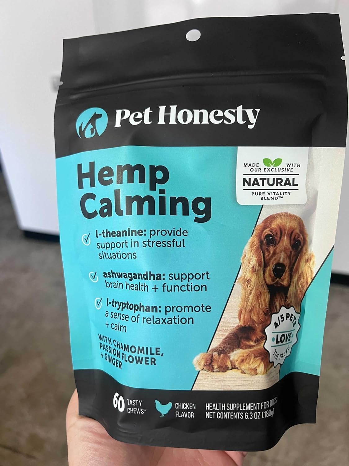 Hemp Calming Fresh Dental Sticks – Dog Dental Treats & Chews for Occasional Anxiousness and Fresh Breath – Hemp for Dogs to Promote Calm, Reduce Plaque + Tartar, and Support Relaxed Behavior – 30 Ct