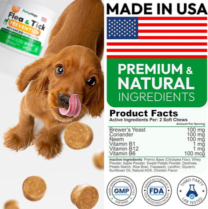 (2 Pack) Flea and Tick Prevention for Dogs Pills - 340 Chews - Natural Dog Flea & Tick Control - Oral Defense Treatment for Dogs Supplement - Vet Formulated - All Breeds & Ages - Made in USA