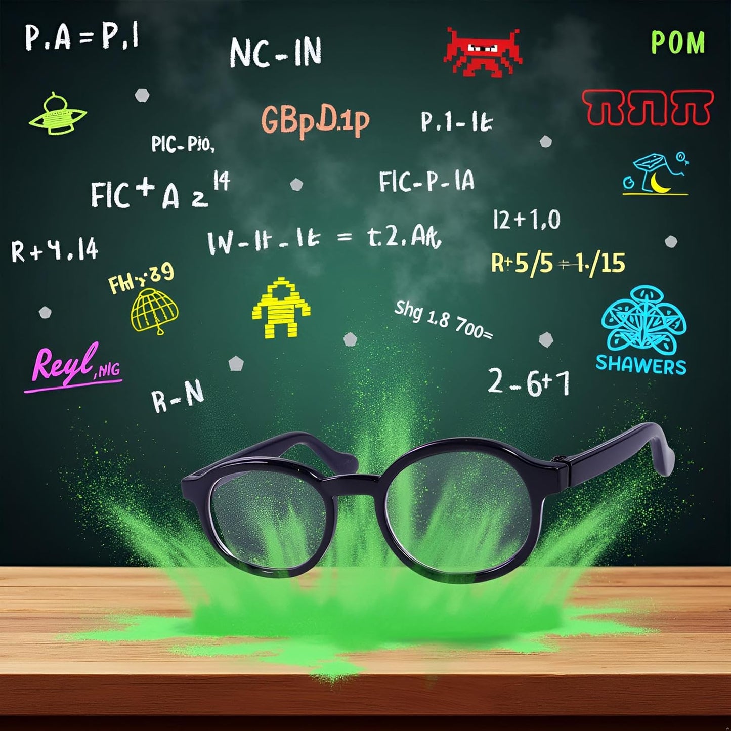 2Pcs Nerd Glasses, Black Pet Dog Cute Glasses Clear Lens Retro Glasses Photo Props Transparent Cat Sun Glasses for Small Dogs Cats Cosplay Costume