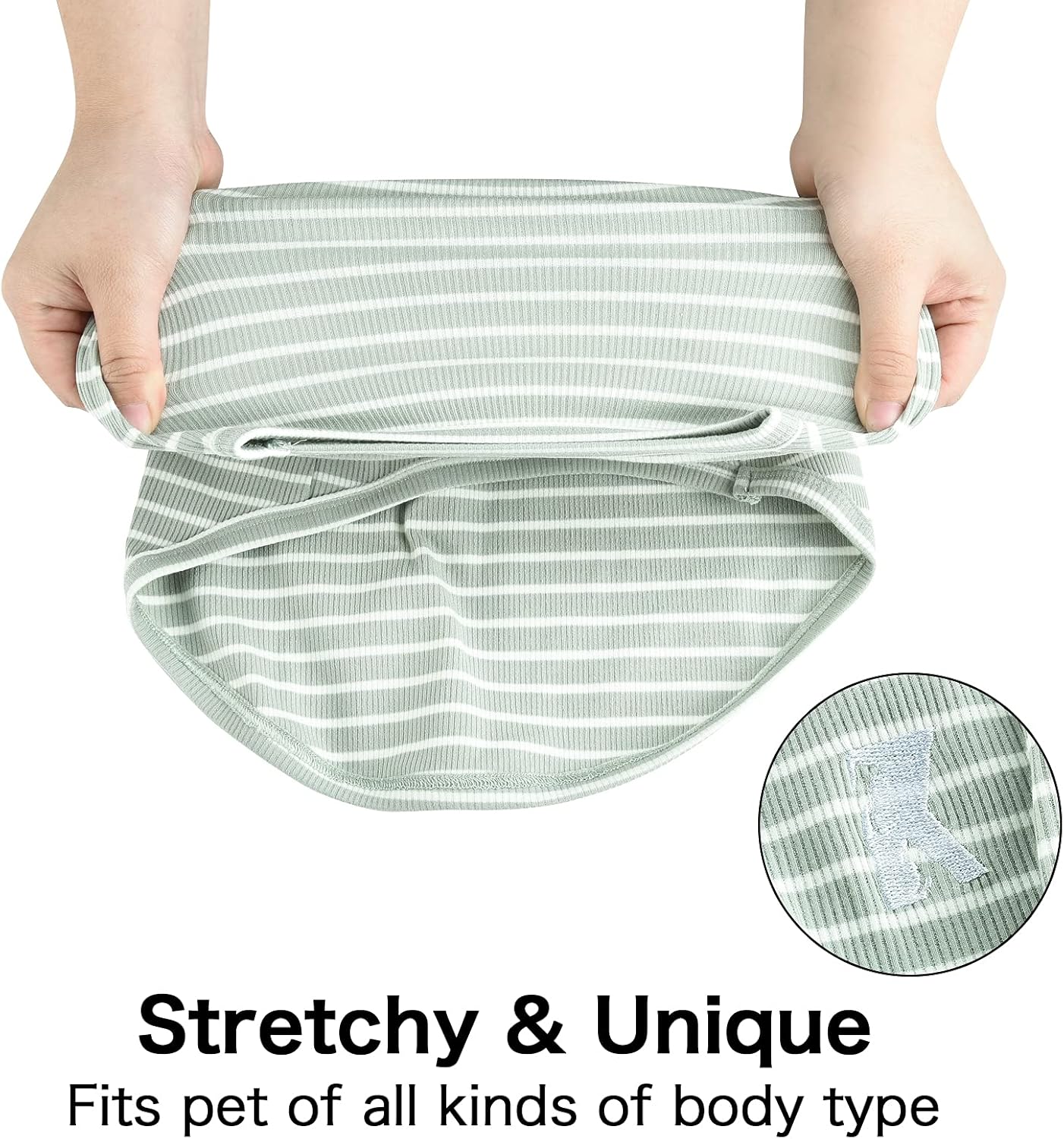 Koneseve Dog Shirt Vest Lightweight Stretchy Dog T-Shirts Soft Cool Shirts Sleeveless Stripe Vests Breathable Clothes for Puppy Kitty Cats Small Medium Large Dogs 2 Pack Pink + Green [ L/Large ]